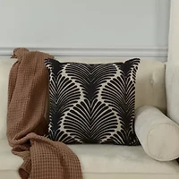 Black Abstract 20x20 Pillow