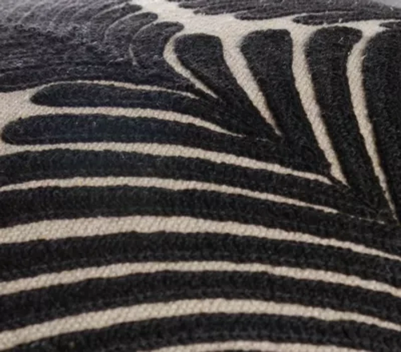 Black Abstract 20x20 Pillow