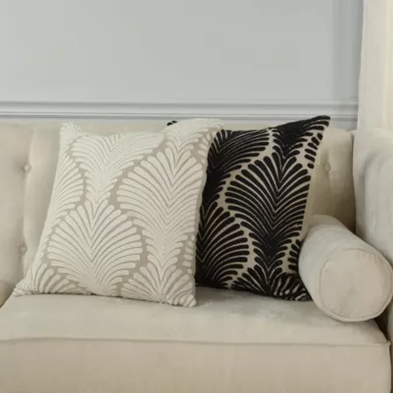 Black Abstract 20x20 Pillow