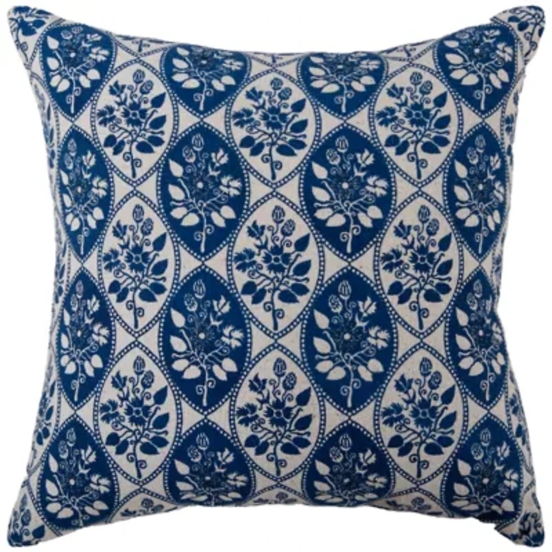 Brown Botanical Print 20x20 Pillow