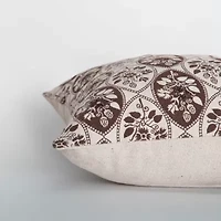 Brown Botanical Print 20x20 Pillow