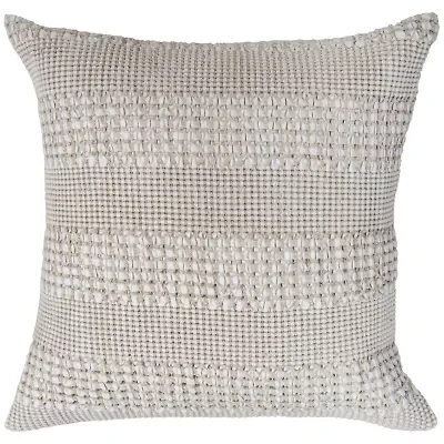 Stripe Dark Natural/Ivory 20" X 20" Poly Filled Pillow
