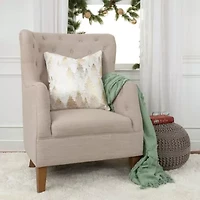 Gold Winter Forest 20X20 Poly Filled Holiday Pillow