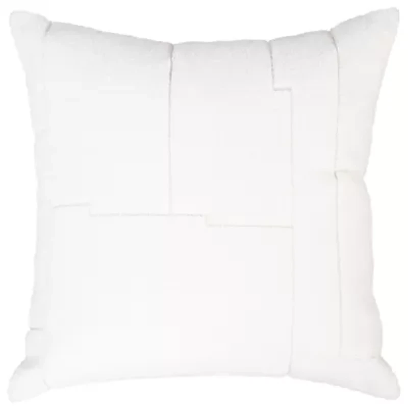 White Geometric 20x20 Pillow
