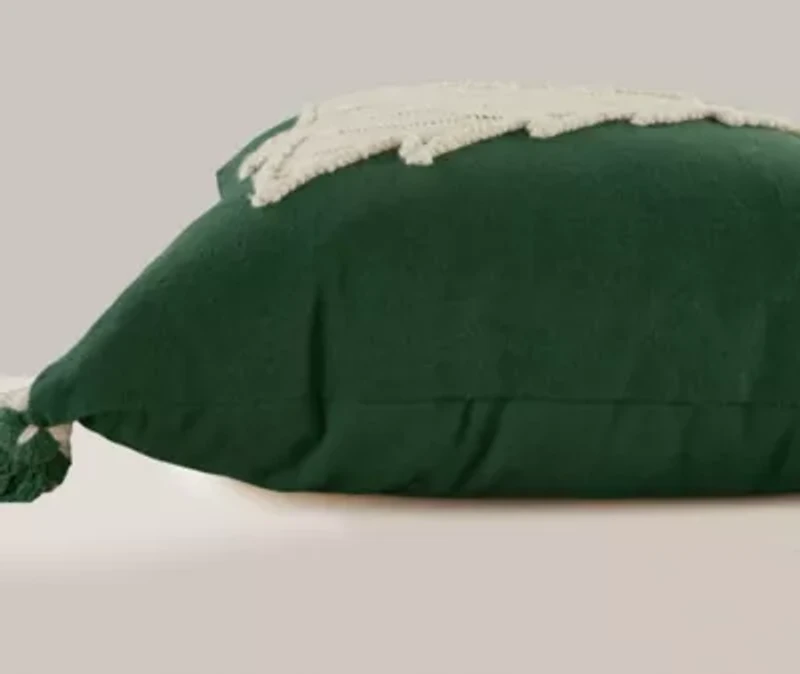 Green Knit Tree 18X18 Poly Filled Holiday Pillow