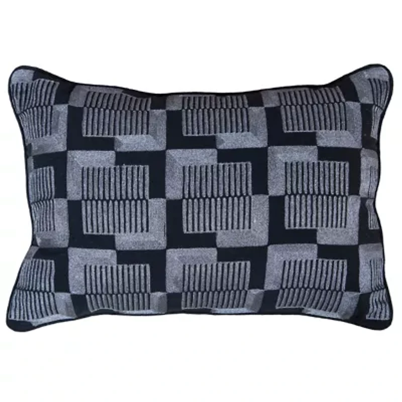 Silver Art Deco 14x20 Pillow