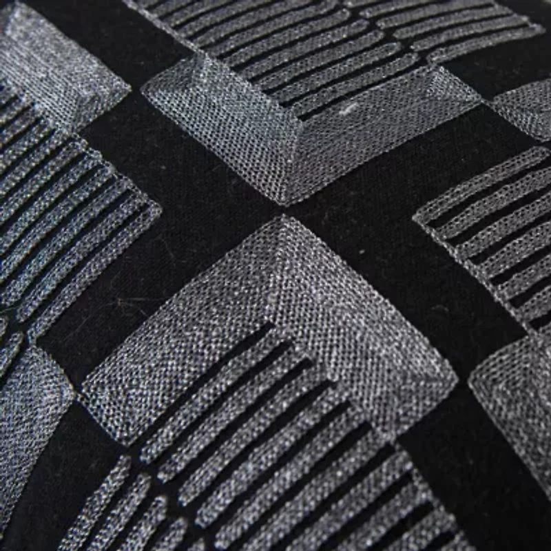 Silver Art Deco 14x20 Pillow