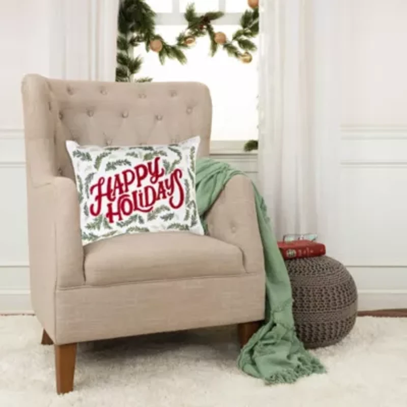 Holiday Wishes 14X20 Poly Filled Pillow