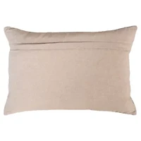 Beige Snowflakes 14X20 Poly Filled Holiday Pillow