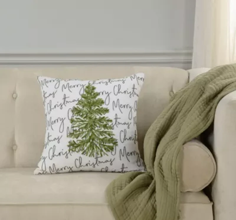 Christmas Wishes 18X18 Poly Filled Pillow