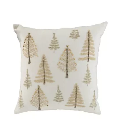 Winter Trees 18X18 Poly Filled Holiday Pillow