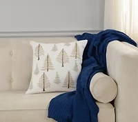 Winter Trees 18X18 Poly Filled Holiday Pillow