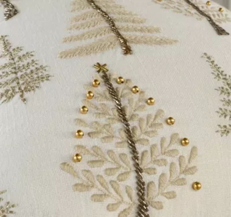 Winter Trees 18X18 Poly Filled Holiday Pillow