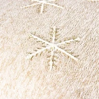Neutral Snowflakes 20X20 Poly Filled Holiday Pillow