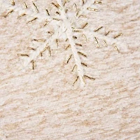 Neutral Snowflakes 20X20 Poly Filled Holiday Pillow