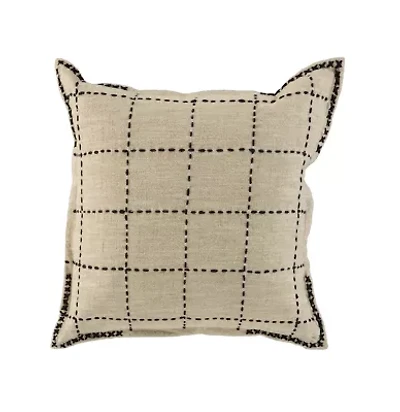 Khaki Stitched 20x20 Pillow