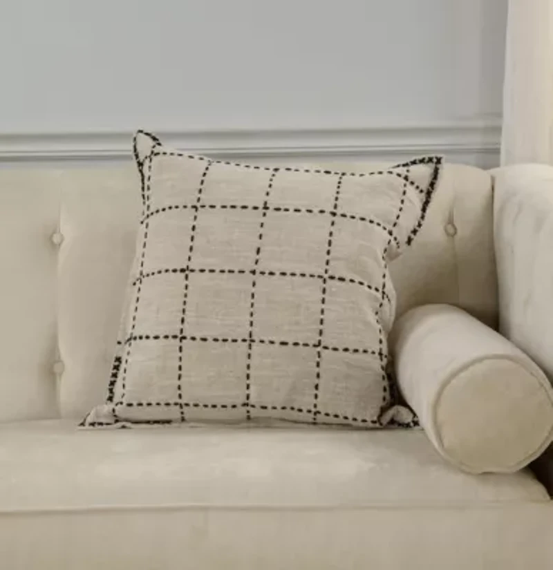 Khaki Stitched 20x20 Pillow