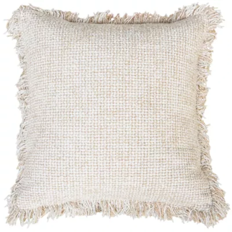 Ivory Fringe 20x20 Pillow