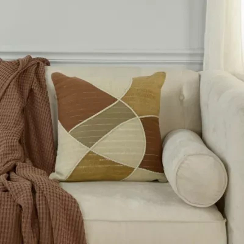 Brown Abstract 18x18 Pillow