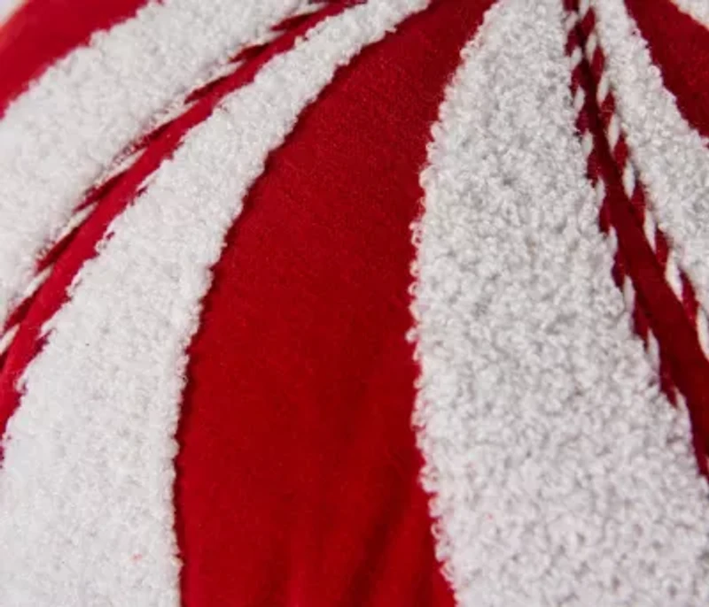 Red Peppermint 16X16 Poly Filled Holiday Pillow