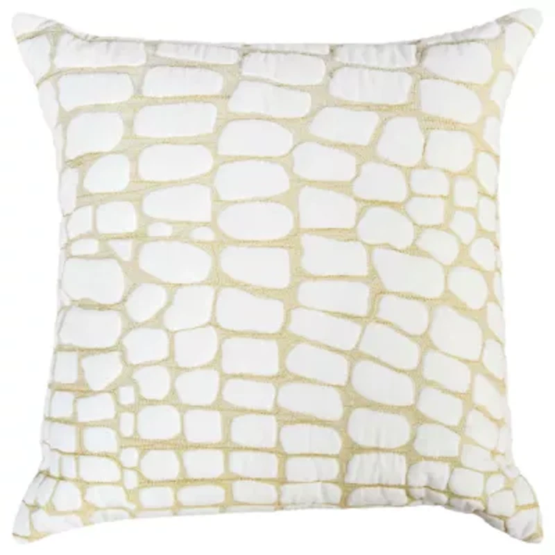 Gold Stone Pattern 22x22 Pillow
