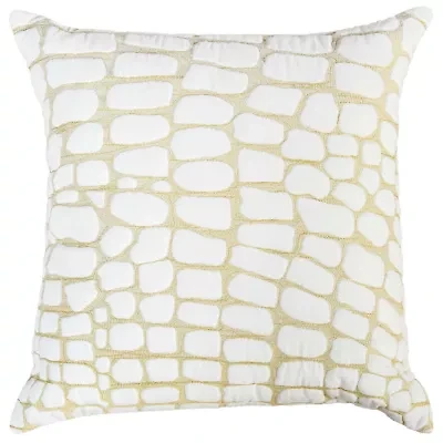 Gold Stone Pattern 22x22 Pillow
