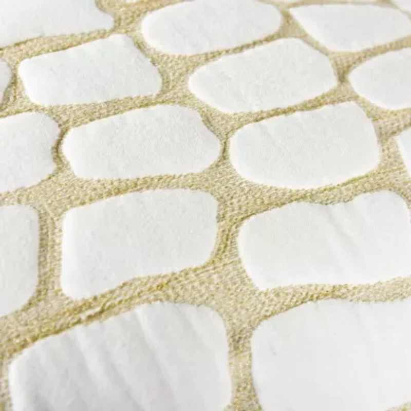 Gold Stone Pattern 22x22 Pillow
