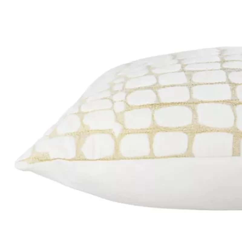 Gold Stone Pattern 22x22 Pillow