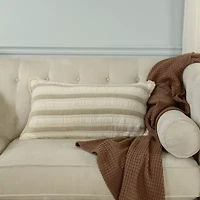 Natural Stripe 14x26 Pillow