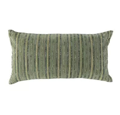 Green Stripe 14x26 Pillow