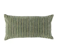 Green Stripe 14x26 Pillow