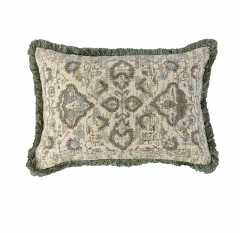 Green Medallion 14x20 Pillow