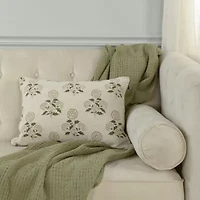 Ivory Dainty Floral 14x20 Pillow