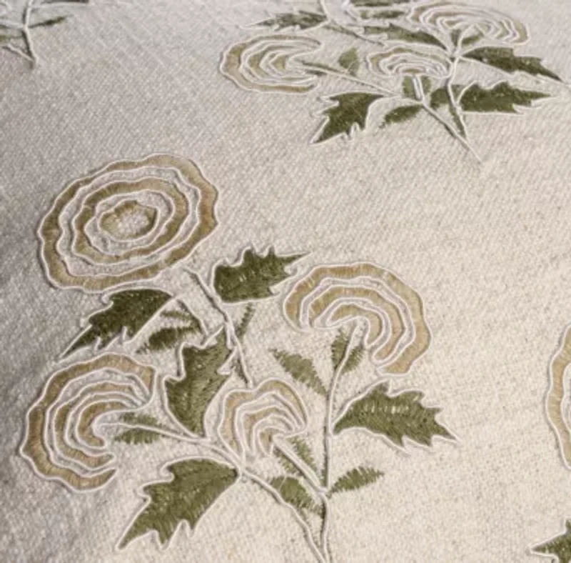 Ivory Dainty Floral 14x20 Pillow