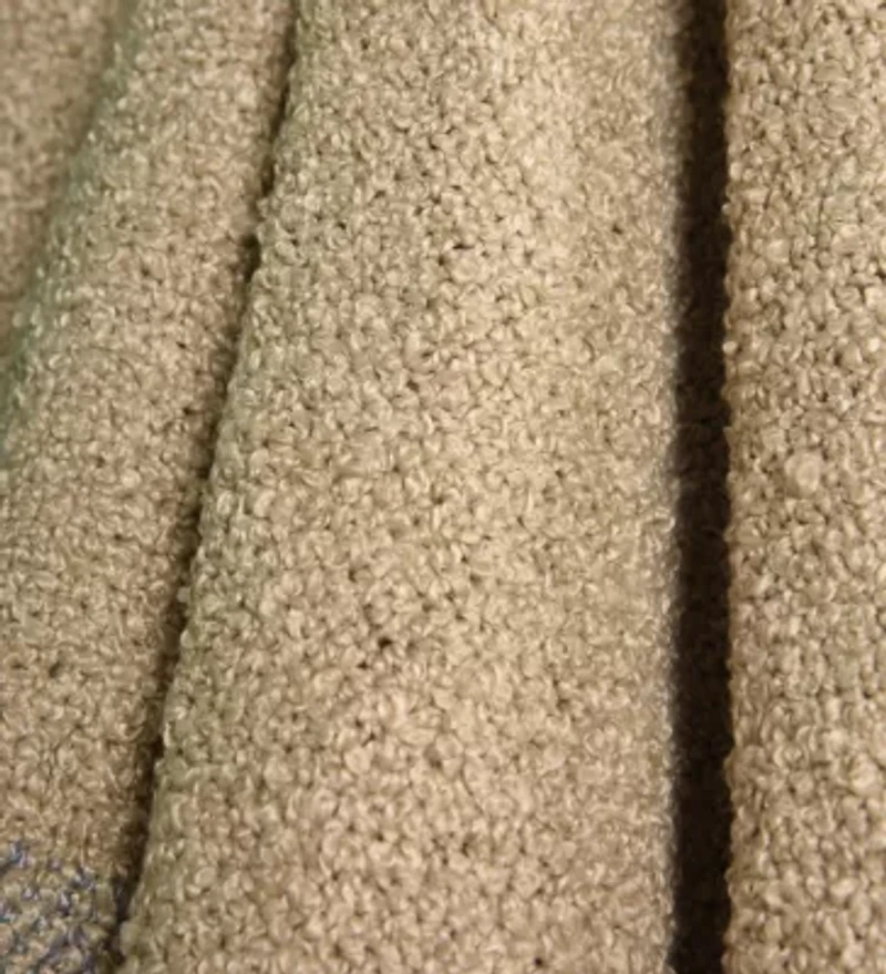 Tan Fringe Blue Border 50x60 Throw Blanket