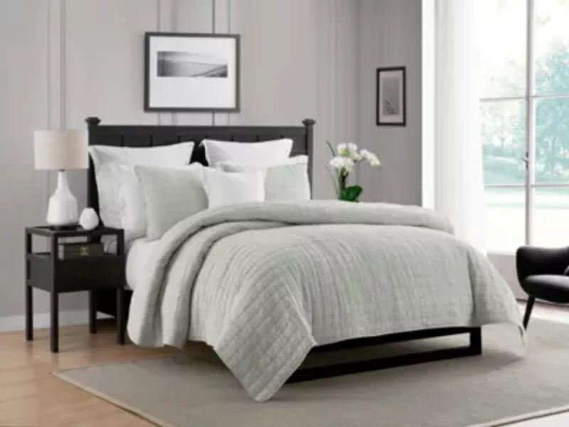 3-Piece Enzyme Washed Crinkle Quilt Set