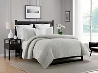 3-Piece Enzyme Washed Crinkle Quilt Set
