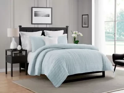 3-Piece Enzyme Washed Crinkle Quilt Set