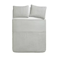 3-Piece Enzyme Washed Crinkle Quilt Set