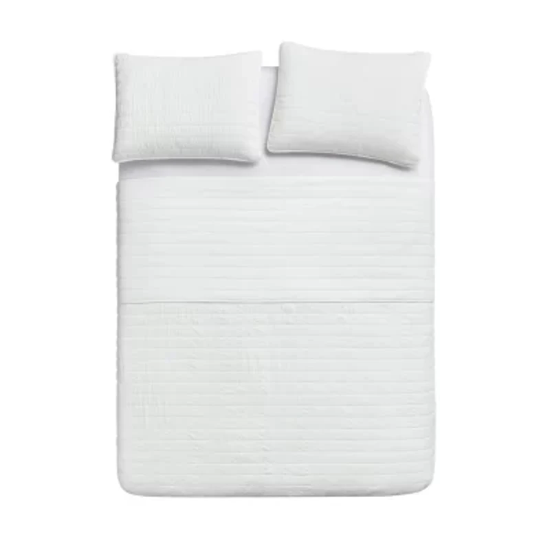 3-Piece Enzyme Washed Crinkle Quilt Set