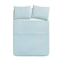 3-Piece Enzyme Washed Crinkle Quilt Set