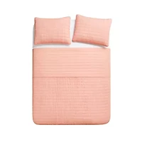 3-Piece Enzyme Washed Crinkle Quilt Set