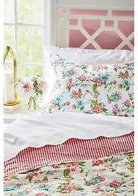 Pink Garden Quilt Set