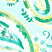 Aqua Paisley Pillow