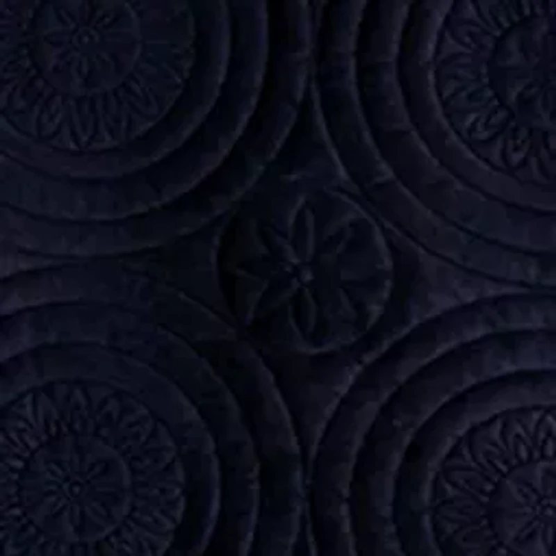 Capri Medallion Velvet Oversized Solid Quilt Set