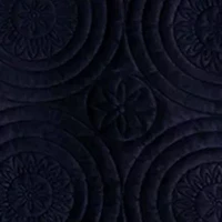 Capri Medallion Velvet Oversized Solid Quilt Set