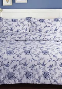 Floral Flannel Oversized Duvet Set