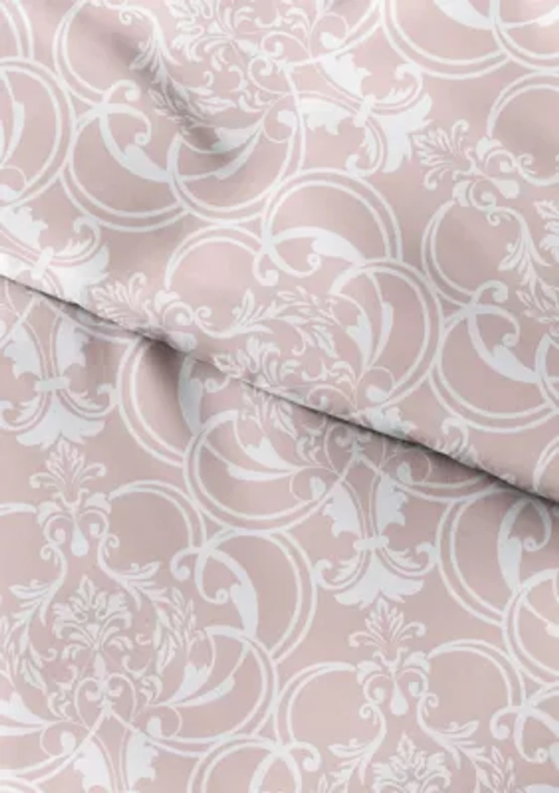Premium Ultra Soft Romantic Damask Pattern 3 Piece Duvet Cover Set