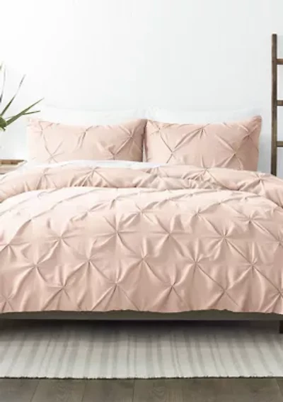 Premium Ultra Soft 3 Piece Pinch Pleat Duvet Cover Set