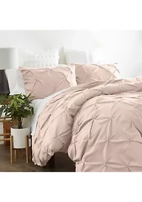 Premium Ultra Soft 3 Piece Pinch Pleat Duvet Cover Set